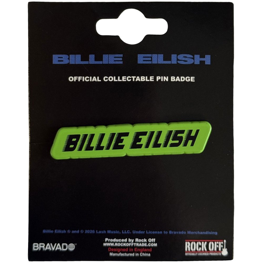 Billie Eilish - Racer Logo Pin - Green/Black